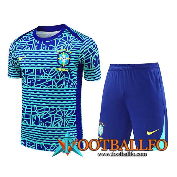 Camiseta Entrenamiento Brasil Azul/Verde 2024/2025 -03