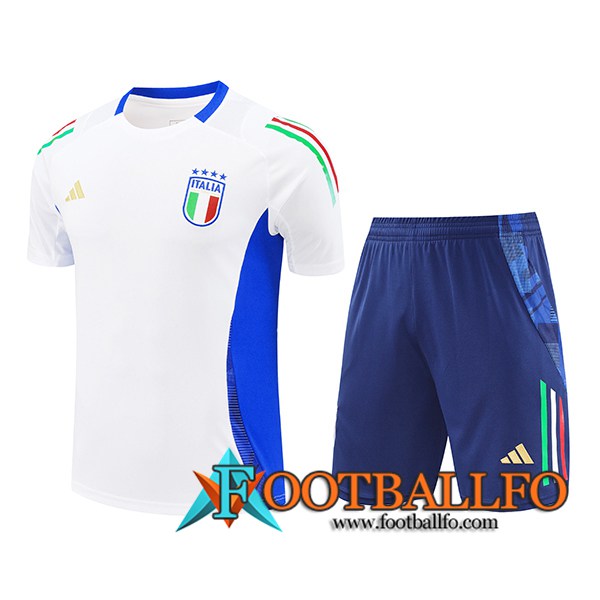 Camiseta Entrenamiento Italia Blanco/Azul 2024/2025