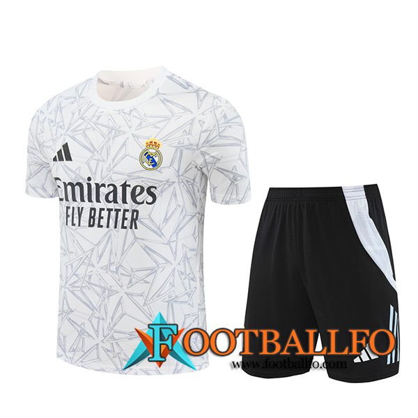 Camiseta Entrenamiento Real Madrid Blanco/Gris 2024/2025