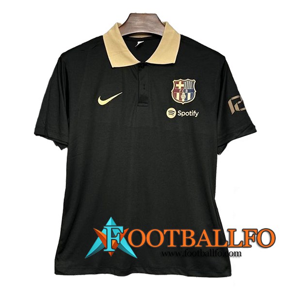 Camiseta Polo FC Barcelona Negro/Amarillo 2024/2025