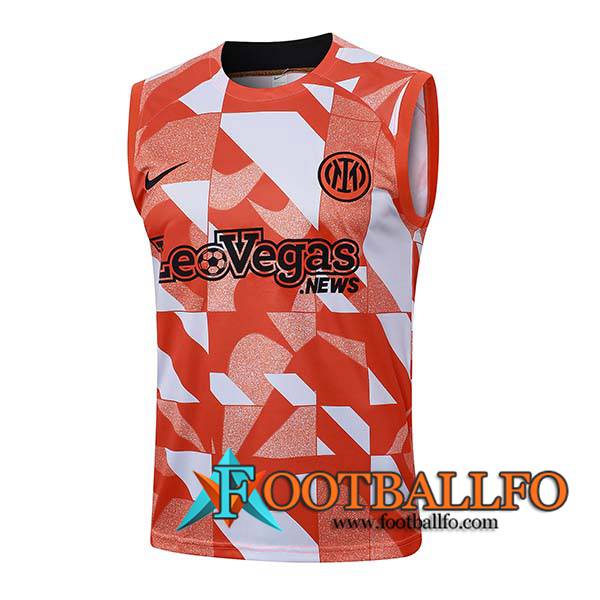 Chalecos De Futbol Inter Milan Naranja/Blanco 2024/2025