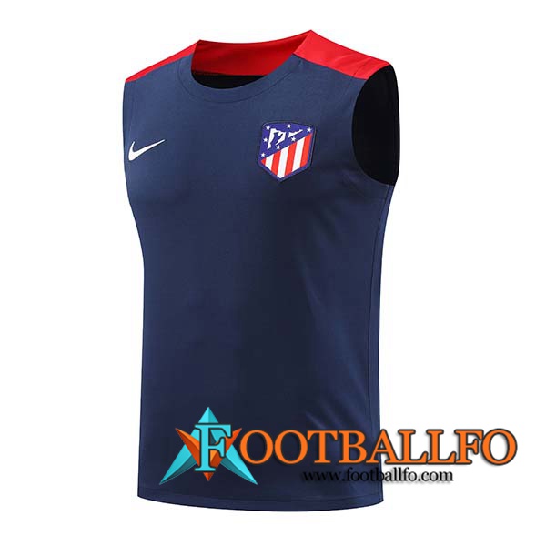 Chalecos De Futbol Atletico Madrid Azul/Rojo 2024/2025