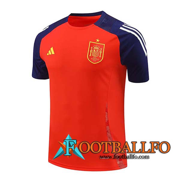 Camiseta Entrenamiento España Rojo/Azul 2024/2025