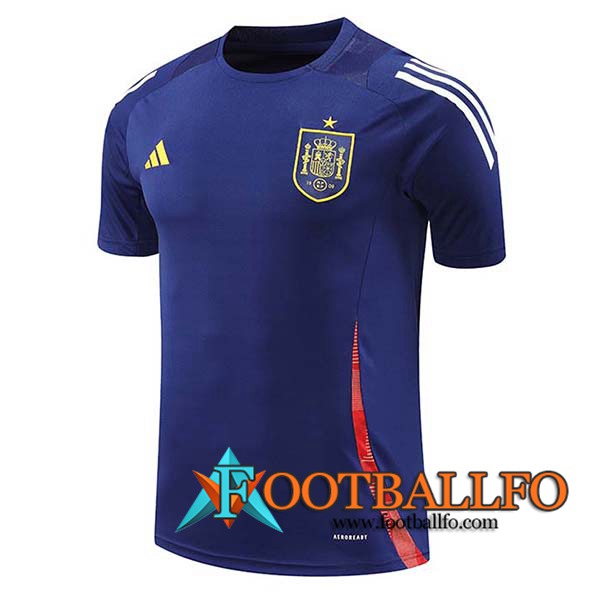 Camiseta Entrenamiento España Azul/Rojo 2024/2025