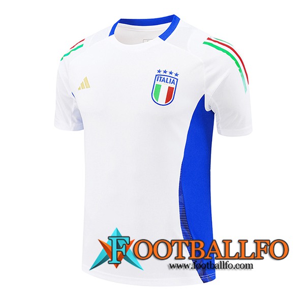 Camiseta Entrenamiento Italia Blanco/Azul 2024/2025