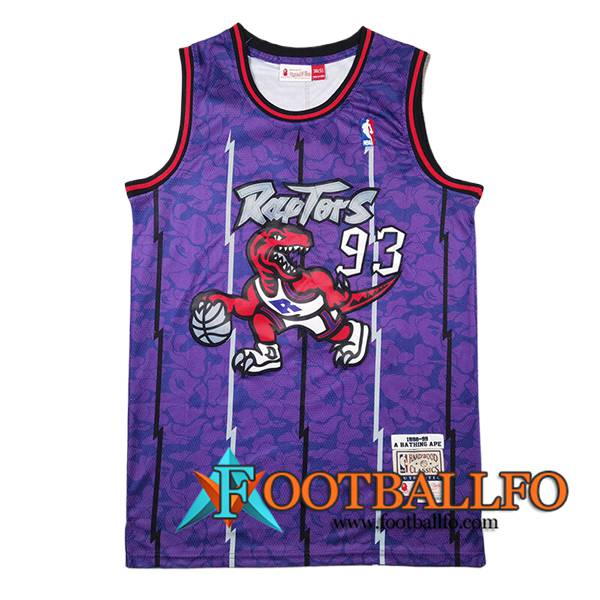 Camisetas Toronto Raptors (BAPE #93) 2024/25 Violeta/Blanco -02