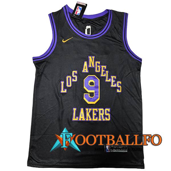 Camisetas Los Angeles Lakers (JAMES JR #9) 2024/25 Negro/Amarillo/Violeta