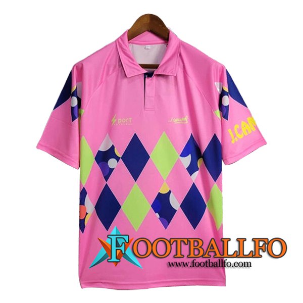 Camisetas De Futbol México Retro Portero Rosa/Azul