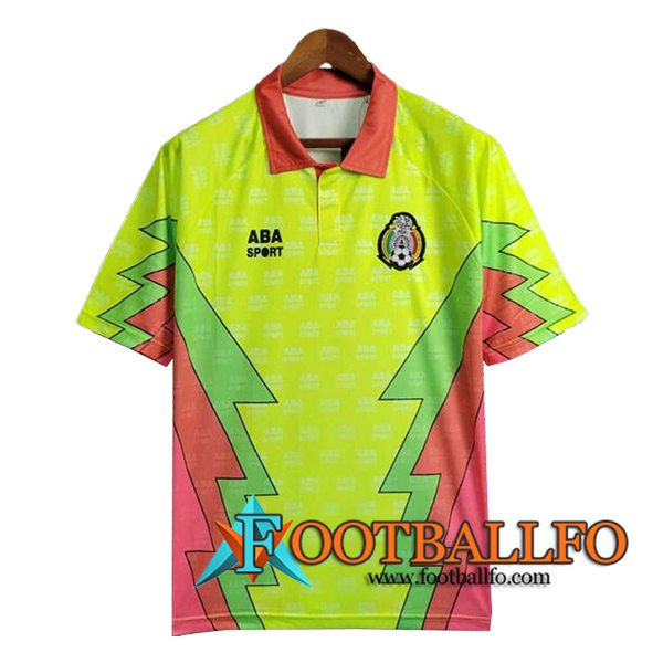 Camisetas De Futbol México Retro Portero Verde/Azul