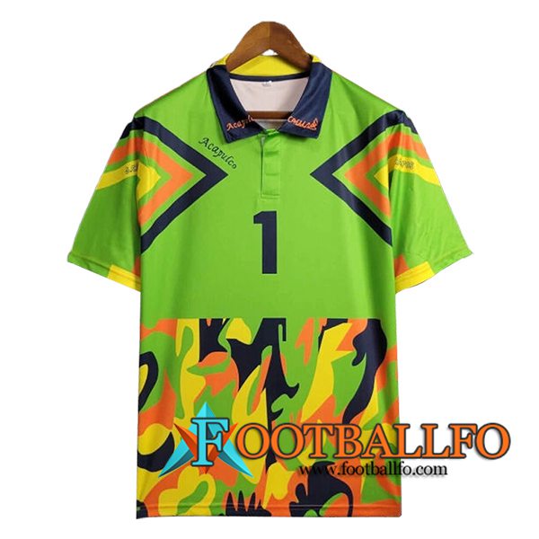 Camisetas De Futbol México Retro Portero Verde/Amarillo