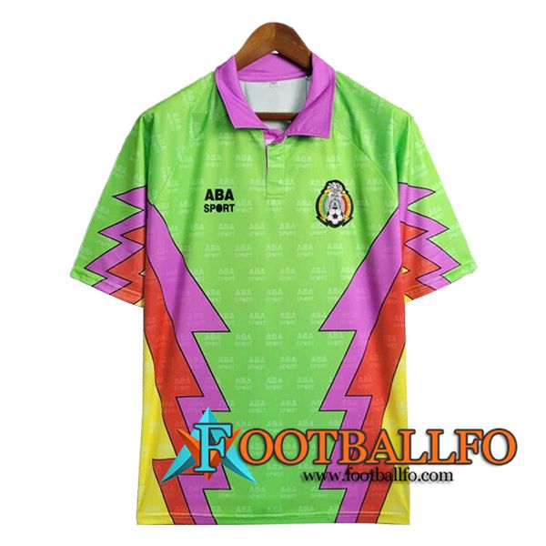 Camisetas De Futbol México Retro Portero Verde/Violeta