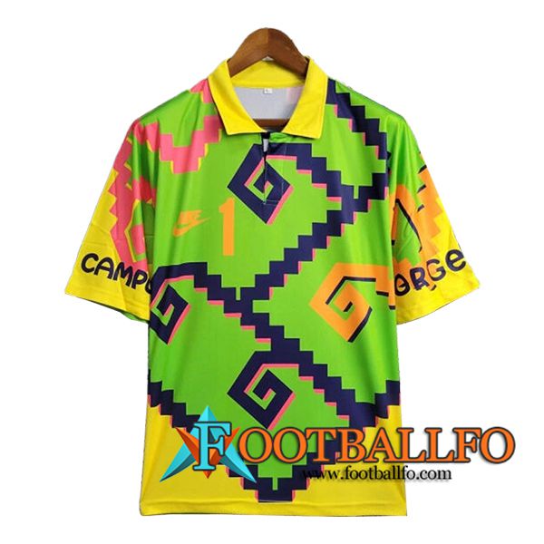 Camisetas De Futbol México Retro Portero Verde/Amarillo