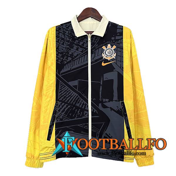 Rompevientos Corinthians Negro/Amarillo 2024/2025