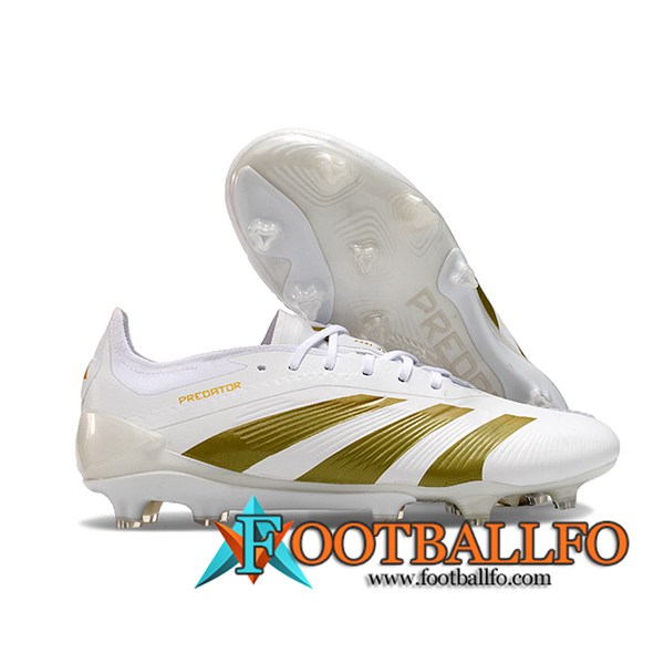 Adidas Botas De Fútbol Predator Elite FG Blanco/Amarillo -02