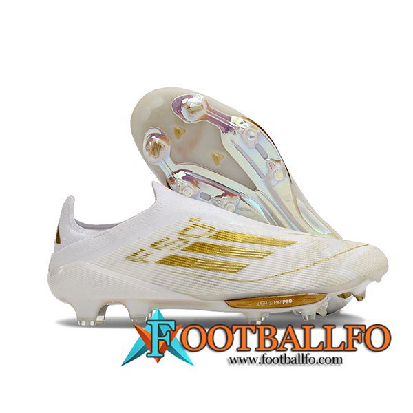 Adidas Botas De Fútbol F50+ FG Blanco/Amarillo