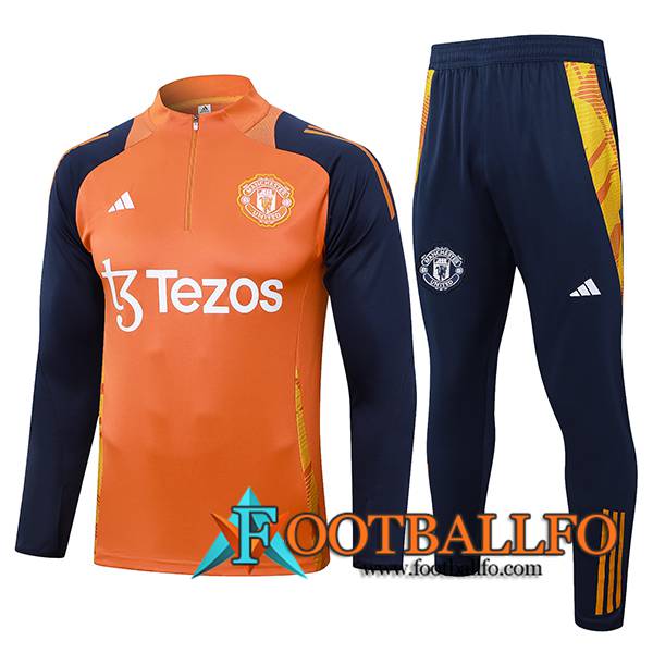 Chandal Equipos De Futbol Manchester United Naranja/Azul 2024/2025 -03