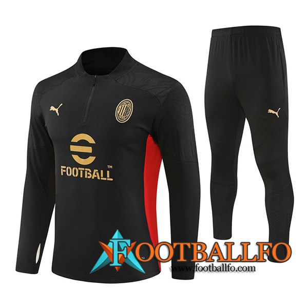 Chandal Equipos De Futbol AC Milan Negro/Rojo/Amarillo 2024/2025