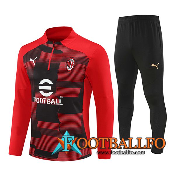 Chandal Equipos De Futbol AC Milan Rojo/Negro 2024/2025 -03