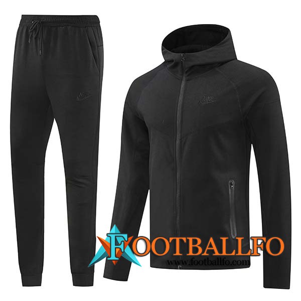 Chaqueta Con Capucha Chandal Rompevientos Chaqueta Nike Negro 2024/2025