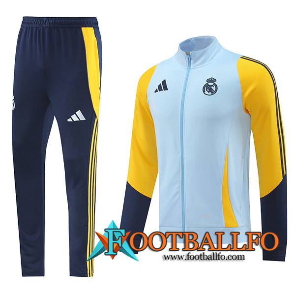 Chandal Equipos De Futbol Chaquetas Real Madrid Azul/Amarillo 2024/2025