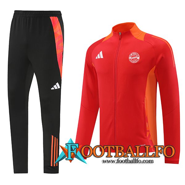 Chandal Equipos De Futbol Chaquetas Bayern Munich Rojo/Naranja 2024/2025