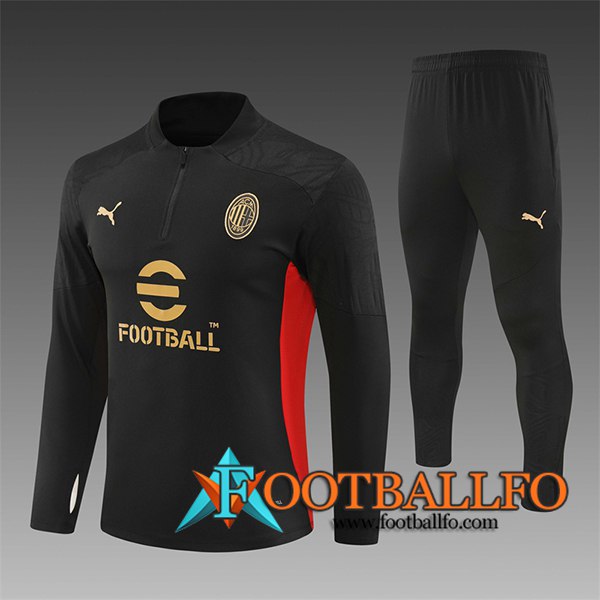 Chandal Equipos De Futbol AC Milan Ninos Negro/Rojo/Amarillo 2024/2025