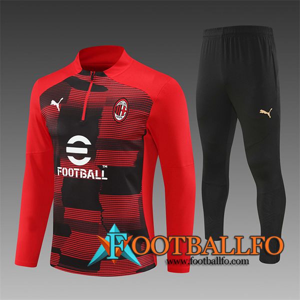 Chandal Equipos De Futbol AC Milan Ninos Rojo/Negro 2024/2025 -03