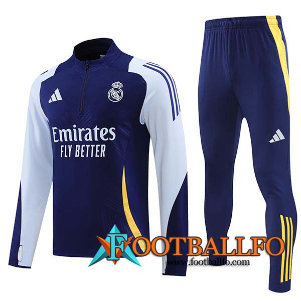 Chandal Equipos De Futbol Real Madrid Ninos Azul/Blanco 2024/2025