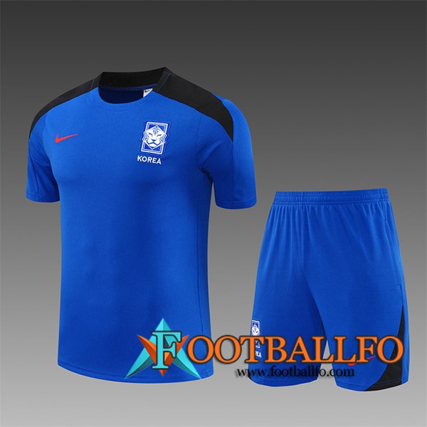 Camiseta Entrenamiento Corée Du Sud Ninos Azul/Negro 2024/2025