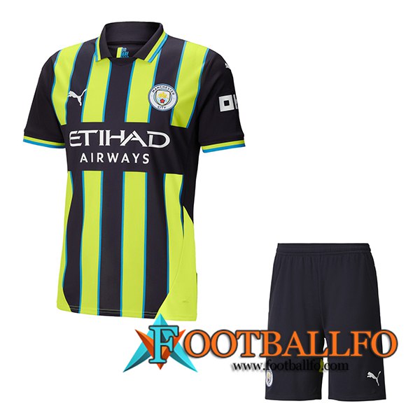 Nueva Camisetas De Futbol Manchester City Ninos Segunda 2024/2025