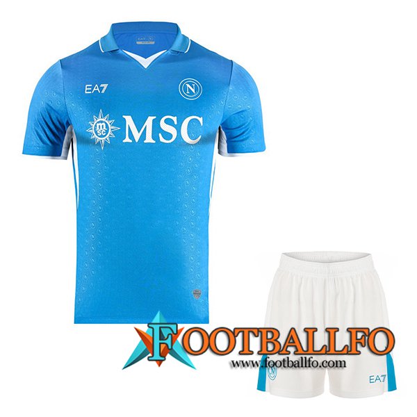 Nueva Camisetas De Futbol SSC Napoli Ninos Primera 2024/2025