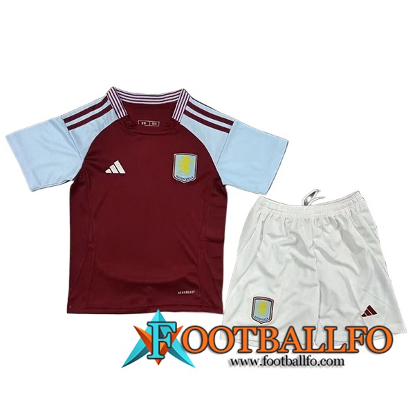 Camisetas De Futbol Aston Villa Ninos Primera 2024/2025