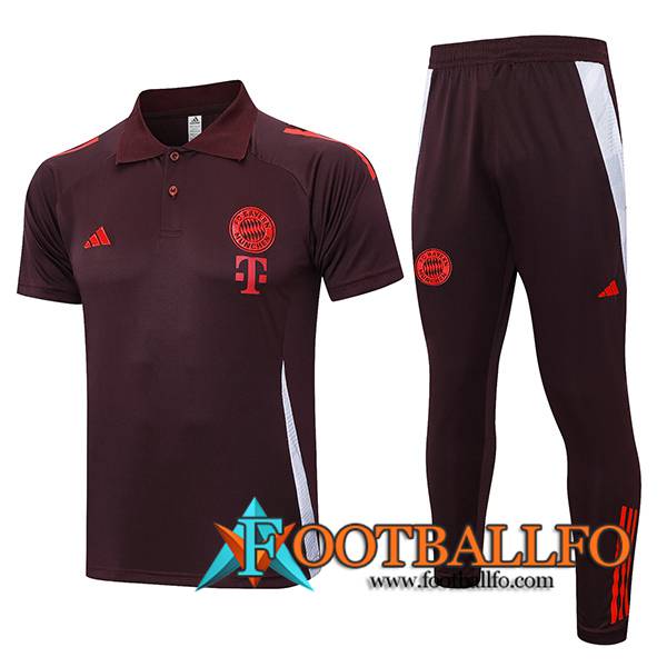 Camiseta Polo Bayern Munich Marrón/Rojo 2024/2025