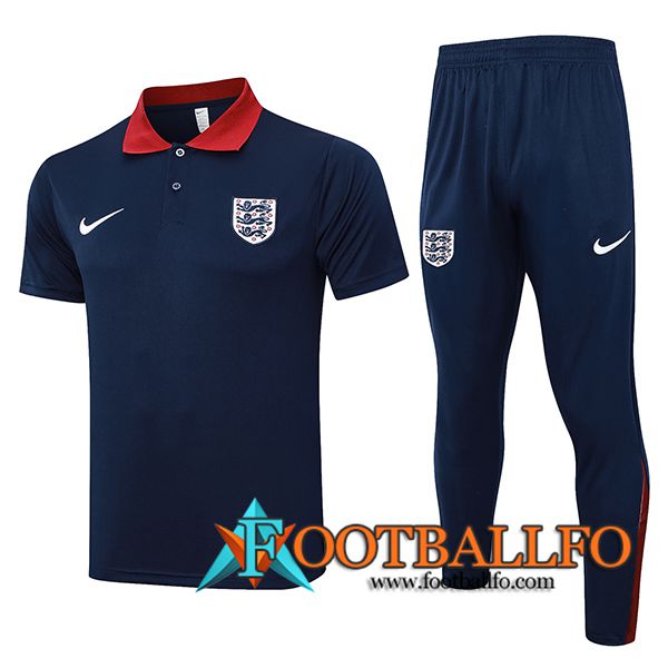 Camiseta Polo Inglaterra azul real 2024/2025