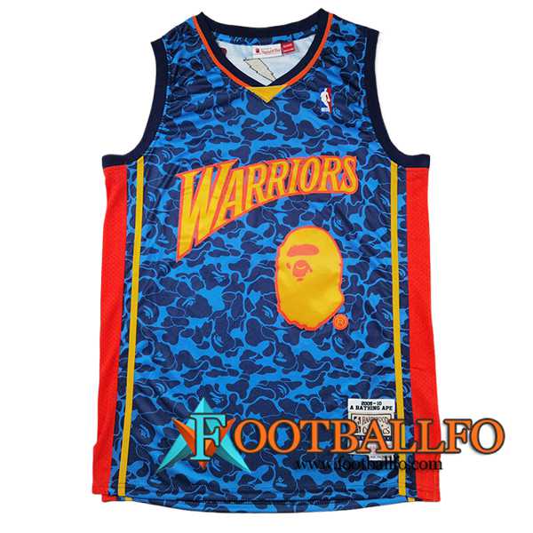 Camisetas Golden State Warriors (BAPE #93) 2024/25 Azul/Amarillo/Rojo