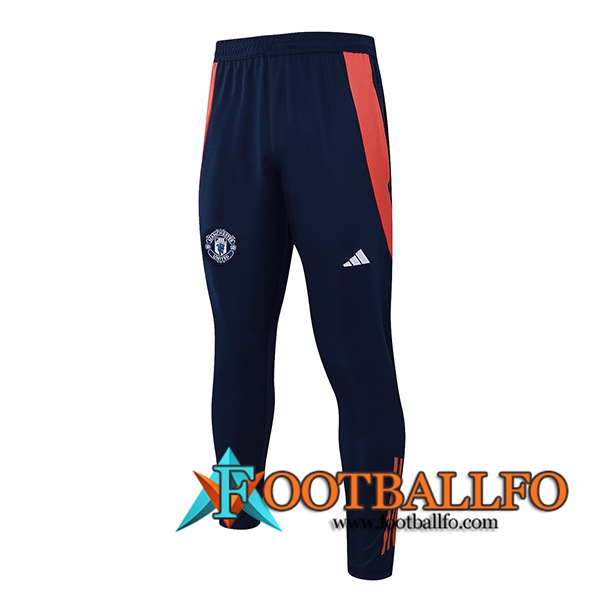 Pantalon Entrenamiento Manchester United Azul/Naranja 2024/2025