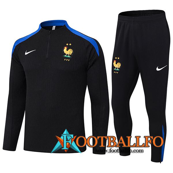 Chandal Equipos De Futbol Francia Negro/Azul 2024/2025