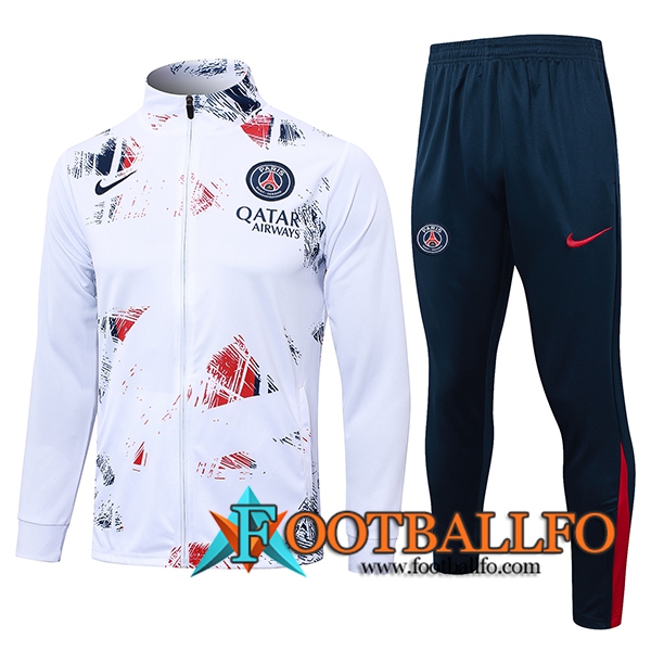 Chandal Equipos De Futbol Chaquetas PSG Blanco 2024/2025