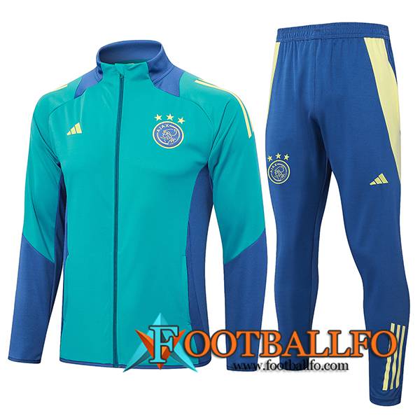 Chandal Equipos De Futbol Chaquetas Ajax Verde/Azul 2024/2025