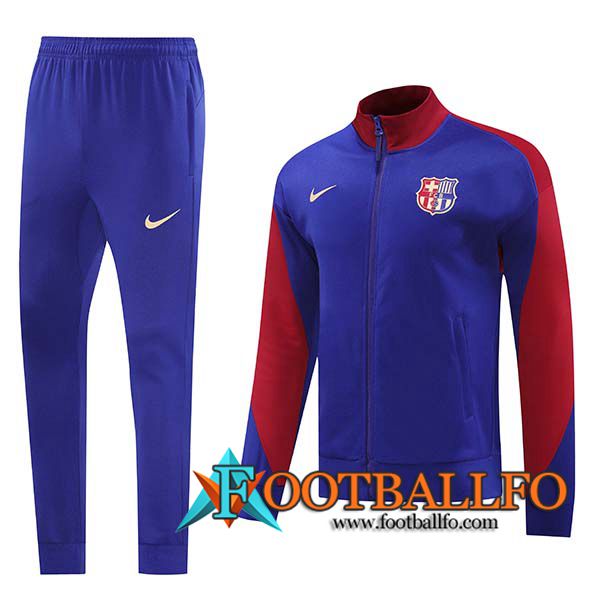 Chandal Equipos De Futbol Chaquetas FC Barcelona Violeta/Rojo 2024/2025