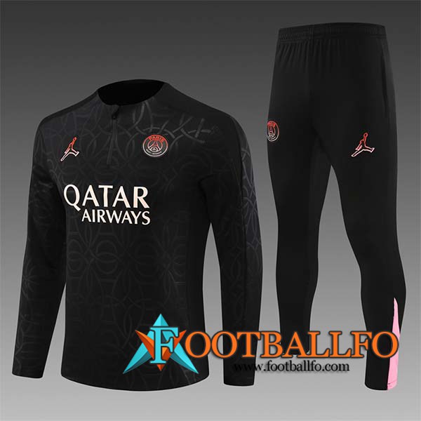 Chandal Equipos De Futbol PSG Ninos Negro/Rosa 2024/2025