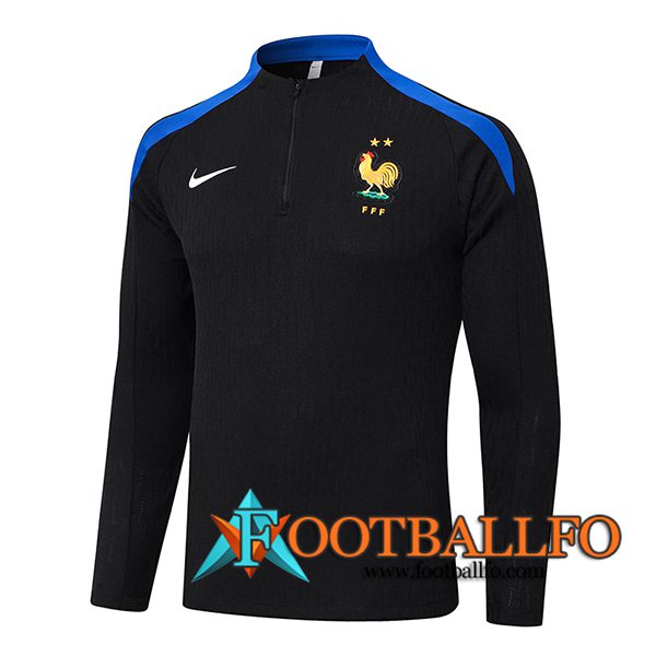 Sudadera De Entrenamiento Francia Negro/Azul 2024/2025