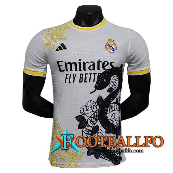 Camisetas De Futbol Real Madrid Special Edition Blanco/Amarillo 2024/2025