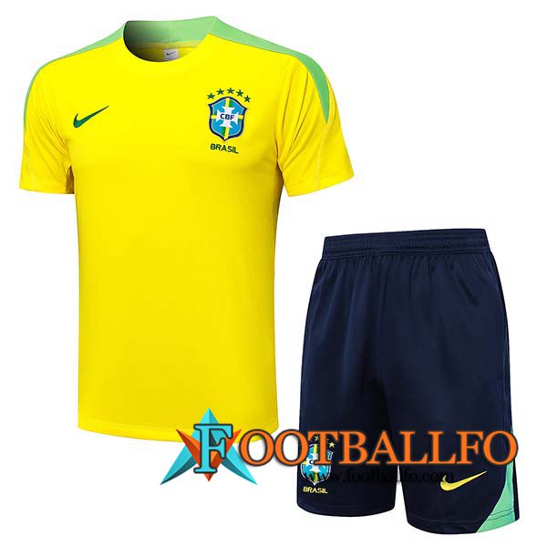 Camiseta Entrenamiento Brasil Amarillo/Verde 2024/2025