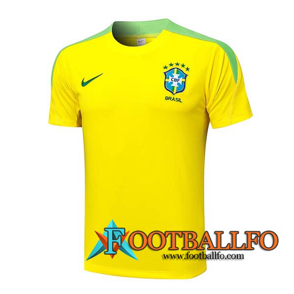 Camiseta Entrenamiento Brasil Amarillo/Verde 2024/2025