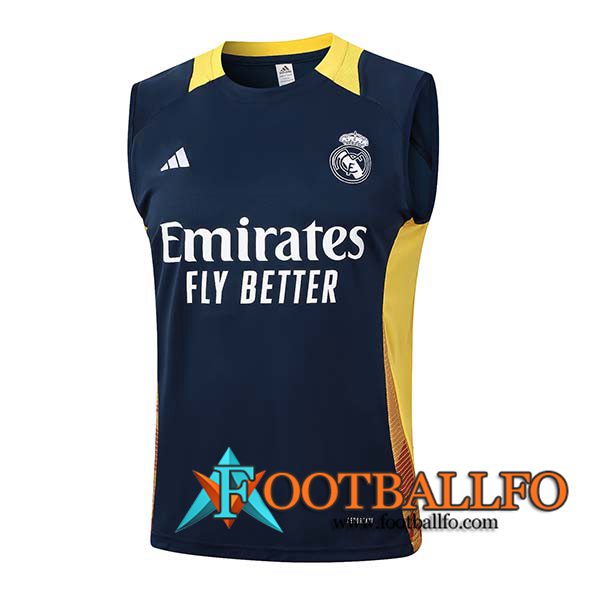 Chalecos De Futbol Real Madrid Azul/Amarillo 2024/2025