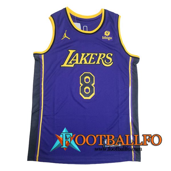 CamisetasLos Angeles Lakers (BRYANT #8) 2024/25 Viola/Giallo