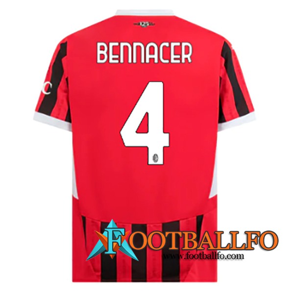 Camisetas De Futbol AC Milan (BENNACER #4) 2024/2025 Primera