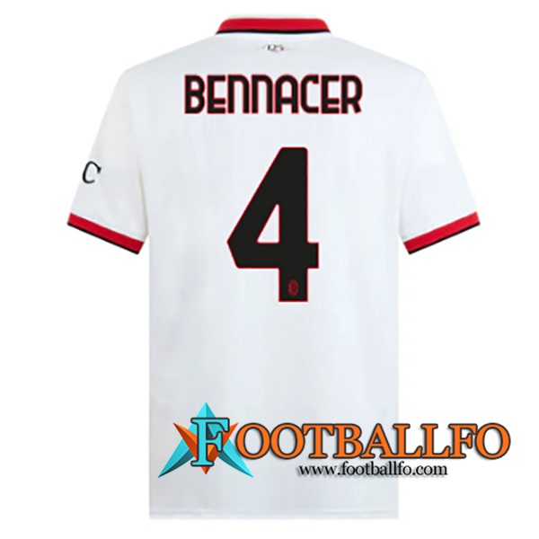 Camisetas De Futbol AC Milan (BENNACER #4) 2024/2025 Segunda