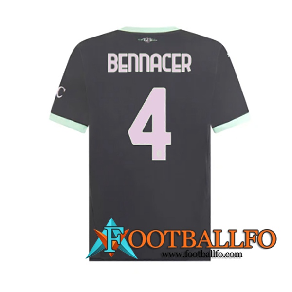 Camisetas De Futbol AC Milan (BENNACER #4) 2024/2025 Tercera